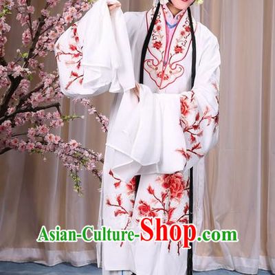 Traditional Chinese Beijing Opera Shaoxing Opera Young Female Peony Clothing and Headwear Shoes Complete Set, China Peking Opera Diva Role Hua Tan Costume Embroidered Opera Costumes