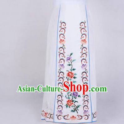 Traditional Chinese Beijing Opera Servant Girl Dress, China Peking Opera Young Lady Costume Embroidered Opera Skirt Costumes