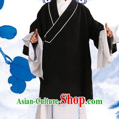 Traditional Chinese Beijing Opera Old Female Black Clothing and Shoes Complete Set, China Peking Opera Children Pantaloon Costume Embroidered Clothing Opera Costumes for Kids