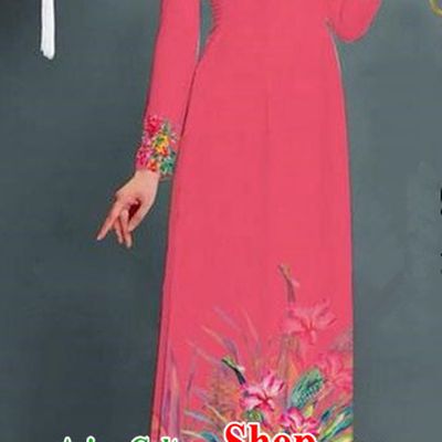 Traditional Top Grade Asian Vietnamese Ha Festival Printing Model Ao Dai Dress, Vietnam National Jing Nationality Pink Cheongsam Costumes for Women