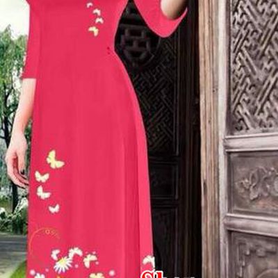 Traditional Top Grade Asian Vietnamese Ha Festival Printing Ao Dai Dress, Vietnam National Jing Nationality Long Red Cheongsam Costumes for Women