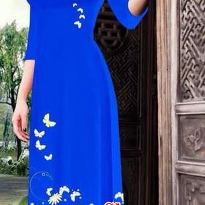 Traditional Top Grade Asian Vietnamese Ha Festival Printing Ao Dai Dress, Vietnam National Jing Nationality Long Royalblue Cheongsam Costumes for Women