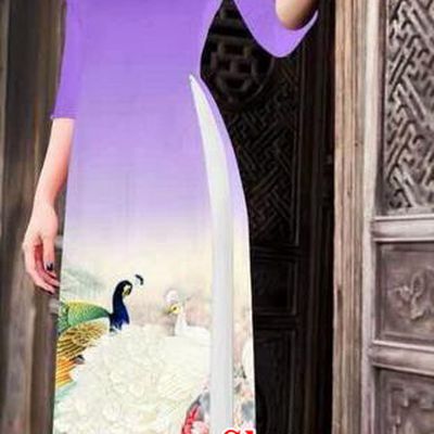 Traditional Top Grade Asian Vietnamese Ha Festival Printing Peony Light Purple Ao Dai Dress, Vietnam National Jing Nationality Princess Cheongsam Costumes for Women