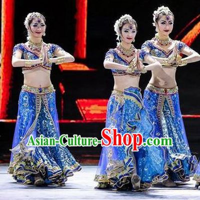 Top Grade Indian Classic Stage Performance Dance Costumes, India Belly Dance Dress for Women