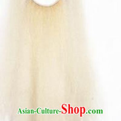 Chinese Ancient Opera Old Men Long Wig Beard, Traditional Chinese Beijing Opera Props Laosheng-role White Mustache