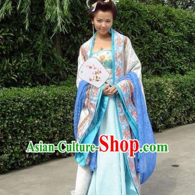Traditional Chinese Tang Dynasty Imperial Consort Costumes and Handmade Headpiece, China Ancient Senior Concubine Dress Hanfu Dance Clothing Complete Set