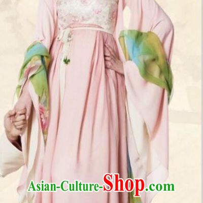 Traditional Ancient Chinese Imperial Princess Costume and Handmade Headpiece Complete Set, Chinese Tang Dynasty Young Lady Dress Embroidered Clothing for Women