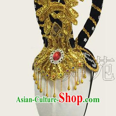 Traditional Chinese Folk Dance Hair Accessories, China Ancient Tang Dynasty Classical Flying Dance Handmade Headwear for Women