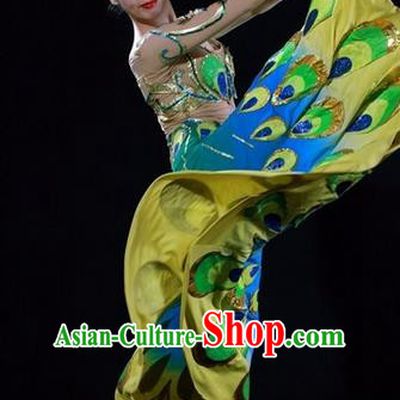Traditional Chinese Dai Nationality Hair Accessories, China Minority Female Folk Dance Peacock Dance Forehead Ornament Headwear for Women