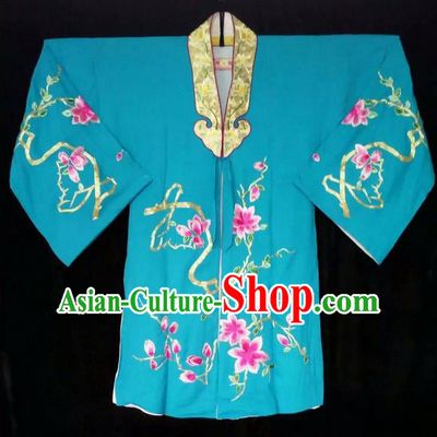 Traditional Chinese Peking Opera Costumes, China Beijing Opera High-grade Embroidered Flower Wearing Ming Dynasty Green Robe for Women