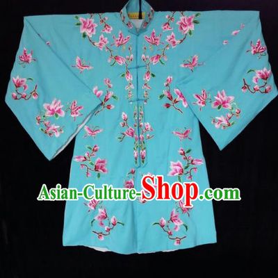 Traditional Chinese Peking Opera Imperial Concubine Embroidered Magnolia flower Costumes, China Beijing Opera High-grade Robe Blouse for Women