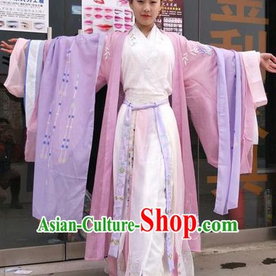 Traditional Chinese Ancient Jin Dynasty Young Lady Costumes, China Princess Hanfu Embroidered Cardigan and Ru Skirt Complete Set for Women