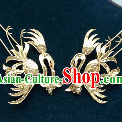 Traditional Chinese Ancient Classical Handmade Imperial Consort Hairpin Phoenix Hair Ornaments Jewelry Accessories Hanfu Classical Hair Sticks for Women