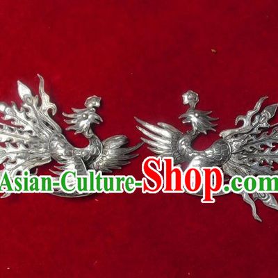 Traditional Handmade Chinese Ancient Classical Hair Accessories Palace Lady Phoenix Hair Sticks Step Shake, Hair Fascinators Hairpins for Women