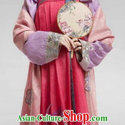 Chinese Ancient Tang Dynasty Palace Lady Costume, Traditional Chinese Ancient Peri Female Officials Princess Dress and Headpiece Complete Set for Women