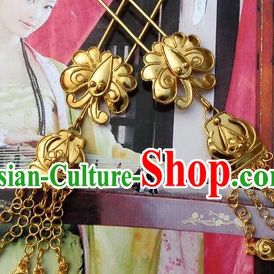 Traditional Handmade Chinese Ancient Classical Hair Accessories Barrettes Butterfly Tassel Hairpin, Step Shake Hair Claws Hairpins for Women