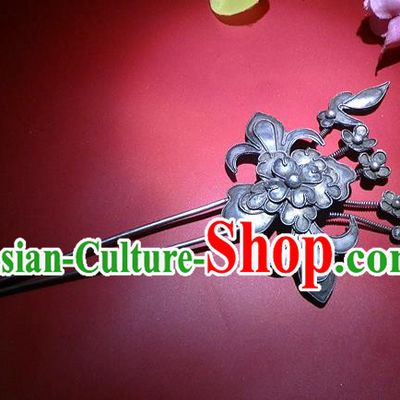 Traditional Handmade Chinese Ancient Classical Hair Accessories Barrettes Step Shake Hair Sticks, Hair Fascinators Hairpins for Women