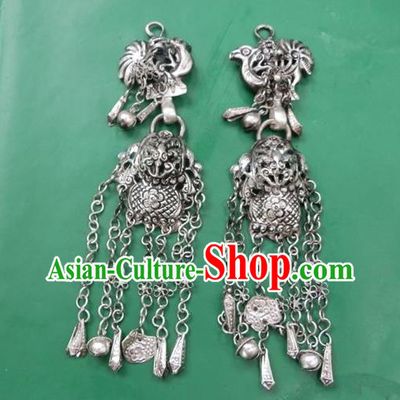 Traditional Handmade Chinese Ancient Classical Hair Accessories Barrettes Long Tassel Step Shake Hair Sticks, Palace Lady Hair Fascinators Hairpins for Women