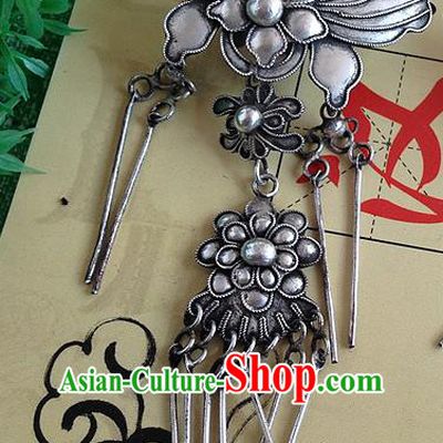 Traditional Handmade Chinese Ancient Classical Hair Accessories Barrettes Hairpin, Butterfly Step Shake Hair Sticks Tassel Hairpins for Women