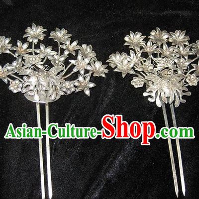 Traditional Handmade Chinese Ancient Classical Hair Accessories Barrettes Phoenix Hairpin, Qing Dynasty Step Shake Hair Fascinators Hairpins for Women