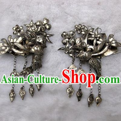 Traditional Handmade Chinese Ancient Classical Hair Accessories Barrettes Love of Butterfly Hairpin, Hanfu Hair Sticks Tassel Twain Hair Fascinators Hairpins for Women