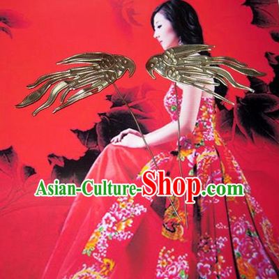 Traditional Handmade Chinese Ancient Classical Hair Accessories Barrettes Manchu Flower Hairpin, Hanfu Hair Sticks Twain Hair Fascinators Hairpins for Women
