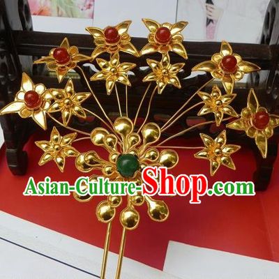 Traditional Handmade Chinese Ancient Classical Hair Accessories Barrettes Mandarin Imperial Empress Hairpins Step Shake Hair Ornament for Women