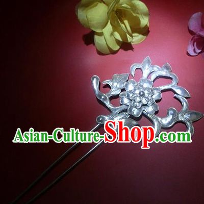 Traditional Handmade Chinese Ancient Classical Hair Accessories Barrettes Manchu Imperial Princess Hairpins Hanfu Peony Flower Step Shake Hair Ornament for Women