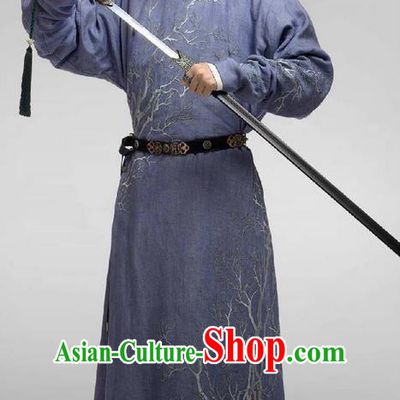 Chinese Ancient Tang Dynasty Prince Costume and Headpiece Complete Set, Traditional Chinese Ancient Nobility Childe Swordsman Embroidered Clothing for Men
