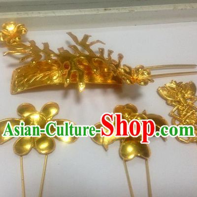 Traditional Handmade Chinese Ancient Classical Hair Accessories Barrettes Phoenix Coronet, Bride Wedding Step Shake Hair Sticks Hairpins for Women