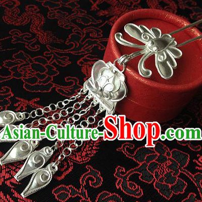 Traditional Handmade Chinese Ancient Classical Hair Accessories Barrettes, Bride Wedding Step Shake Tassel Hair Sticks Hairpins for Women