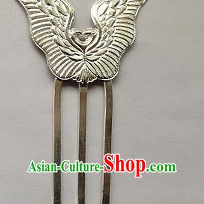 Traditional Handmade Chinese Ancient Classical Hair Accessories Barrettes Hairpins, Pure Sliver Step Shake Hair Sticks for Women