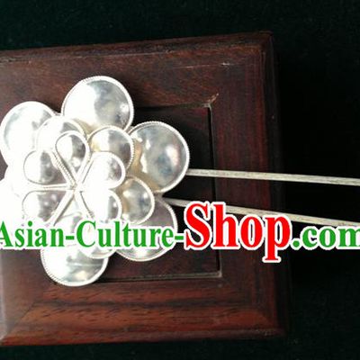 Traditional Handmade Chinese Ancient Classical Hair Jewellery Accessories Barrettes, Flower Step Shake Hair Sticks Hanfu Hairpins for Women