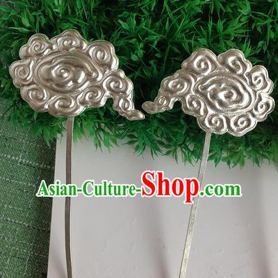 Traditional Handmade Chinese Ancient Classical Hair Accessories Barrettes, Step Shake Hair Sticks Auspicious Clouds Hairpins for Women