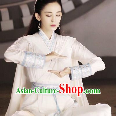 Chinese Ancient Tang Dynasty Imperial Princess Costume and Headwear, Fighter of the Destiny Traditional Chinese Ancient Peri Saintess Clothing Complete Set