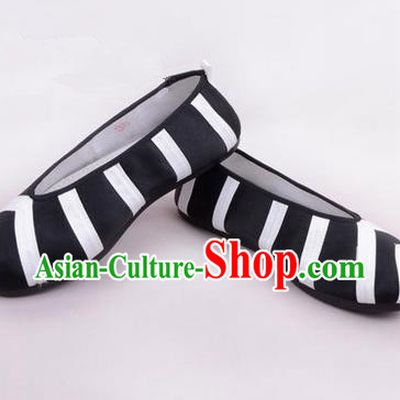 Chinese Shoes Wedding Shoes Kung Fu Boots Wushu Shoes Men Shoes, Beijing Opera Shoes Hanfu Shoes Embroidered Shoes Black Monk Shoes