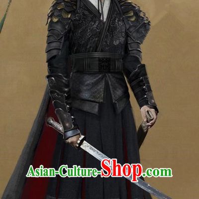 Traditional Ancient Chinese Imperial Guards Costume, Films Brotherhood of Blades Chinese Ming Dynasty Blades Swordsman Clothing and Handmade Headpiece Complete Set