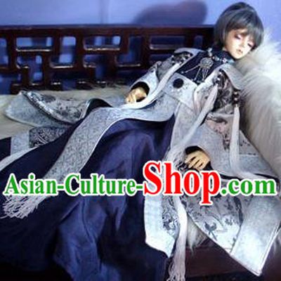 Traditional Ancient Royal Highness Costumes Complete Set, China Ancient Cosplay Swordsman Clothing Robe for Men for Kids