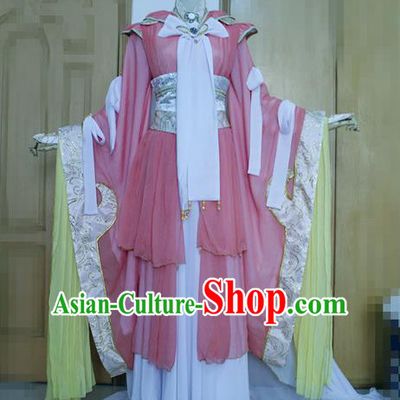 Top Grade Traditional China Ancient Young Lady Swordswoman Costumes Complete Set, China Ancient Cosplay Tang Dynasty Princess Hanfu Clothing for Women
