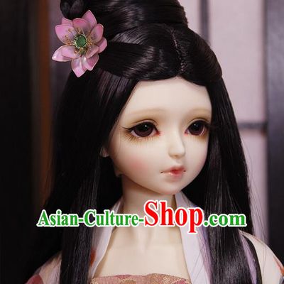 Top Grade Traditional China Ancient Cosplay Hair Accessories, China Ancient Hanfu Headwear Pink Lotus Hairpins for Women