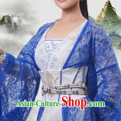 Traditional Ancient Chinese Tang Dynasty Young Lady Costume, Xuanyuan Sword Han Cloud Imperial Princess Clothing and Headpiece Complete Set
