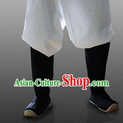 Chinese Ancient Peking Opera Strong Cloth Soles Shoes, Traditional Chinese Beijing Opera Boots for Men