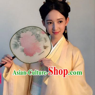 Traditional Ancient Chinese Northern and Southern Dynasties Palace Lady Costume, The Entangled Life of Qingluo Princess Dress Clothing and Headpiece Complete Set