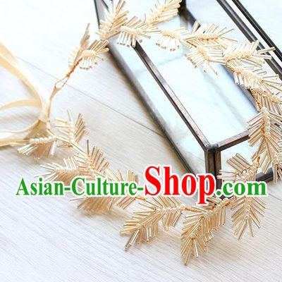 Top Grade Handmade Wedding Bride Hair Accessories Headwear, Traditional Princess Baroque Hair Band for Women