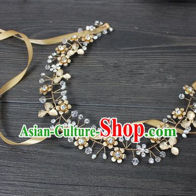 Top Grade Handmade Wedding Bride Hair Accessories Hair Clasp, Traditional Princess Baroque Crystal Hair Band for Women
