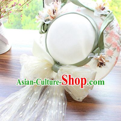 Top Grade Handmade Wedding Bride Hair Accessories Headwear, Traditional Princess Top Hat Wedding Headpiece for Women