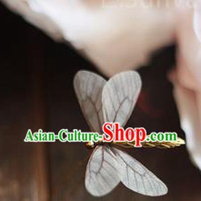 Top Grade Handmade Wedding Bride Hair Accessories Barrette, Traditional Princess Baroque Dragonfly Hair Claw Wedding Headpiece for Women