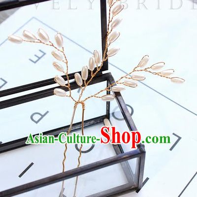 Top Grade Handmade Wedding Bride Hair Accessories Barrette, Traditional Princess Baroque Hairpin Wedding Headpiece for Women