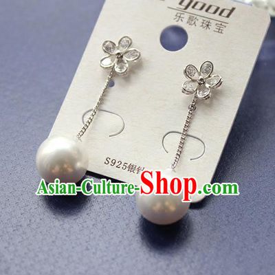 Top Grade Handmade Wedding Bride Accessories Tassel Earrings, Traditional Princess Baroque Ziron Wedding Eardrop for Women