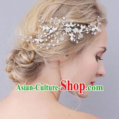 Top Grade Handmade Wedding Bride Hair Accessories Barrette, Traditional Princess Baroque Hair Claw Headpiece for Women